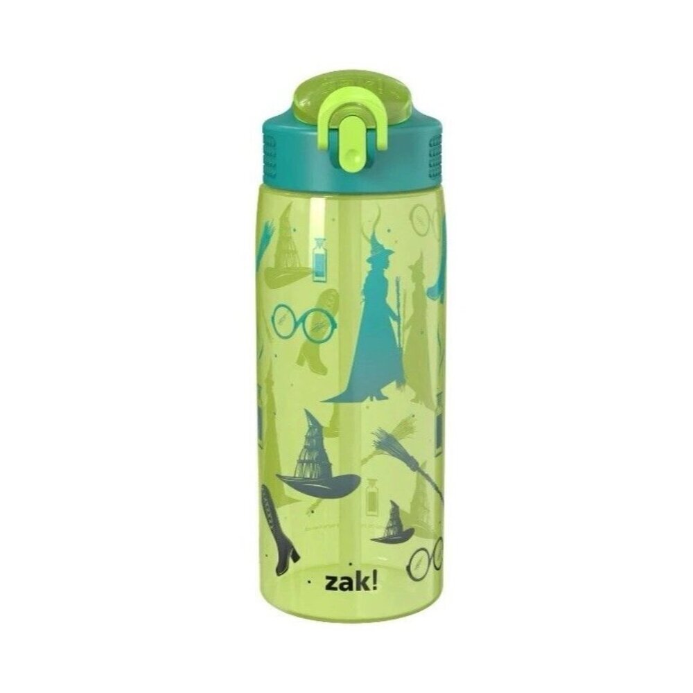 Zak Designs Wicked Halloween Light Green Durable Straw Water Bottle 25oz New